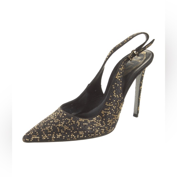 RENE CAOVILLA Crystal-Embellished Satin Slingback Pump
39.5 - Picture 6 of 9